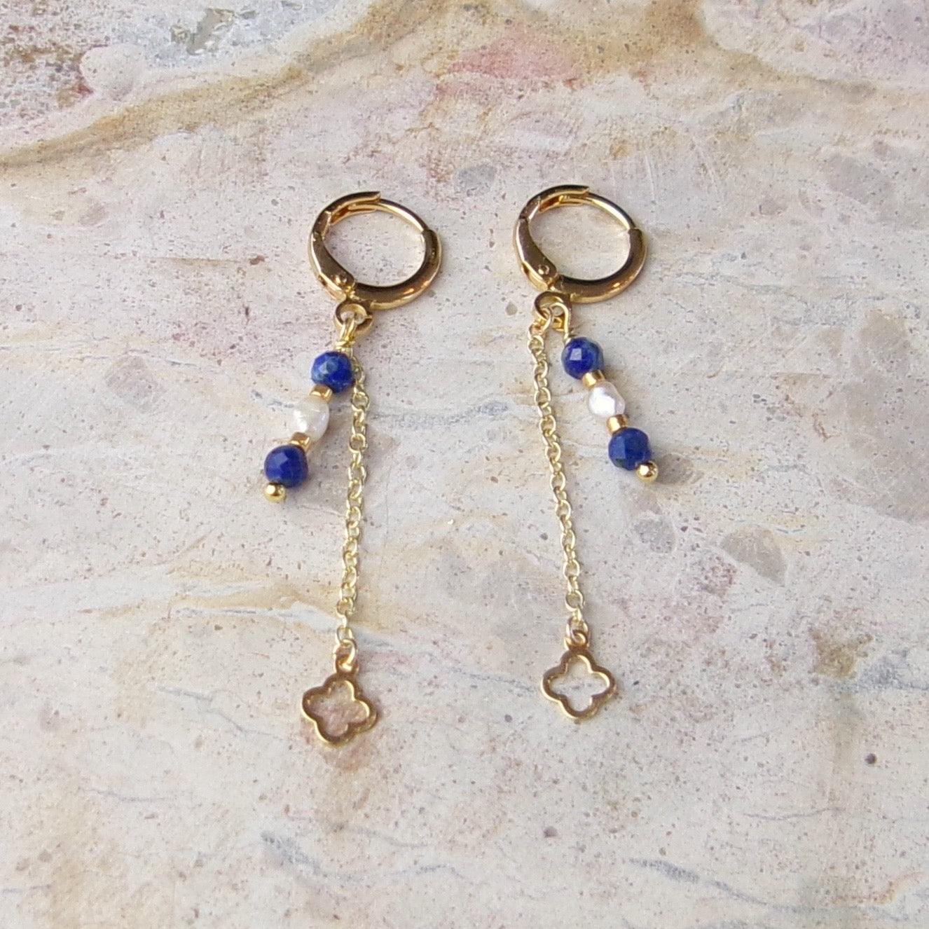 Midnight Clover Drop Hoops