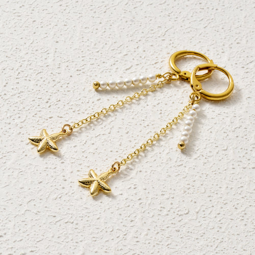 Astra Star Drop Hoops