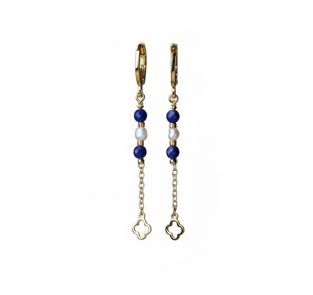 Midnight Clover Drop Hoops