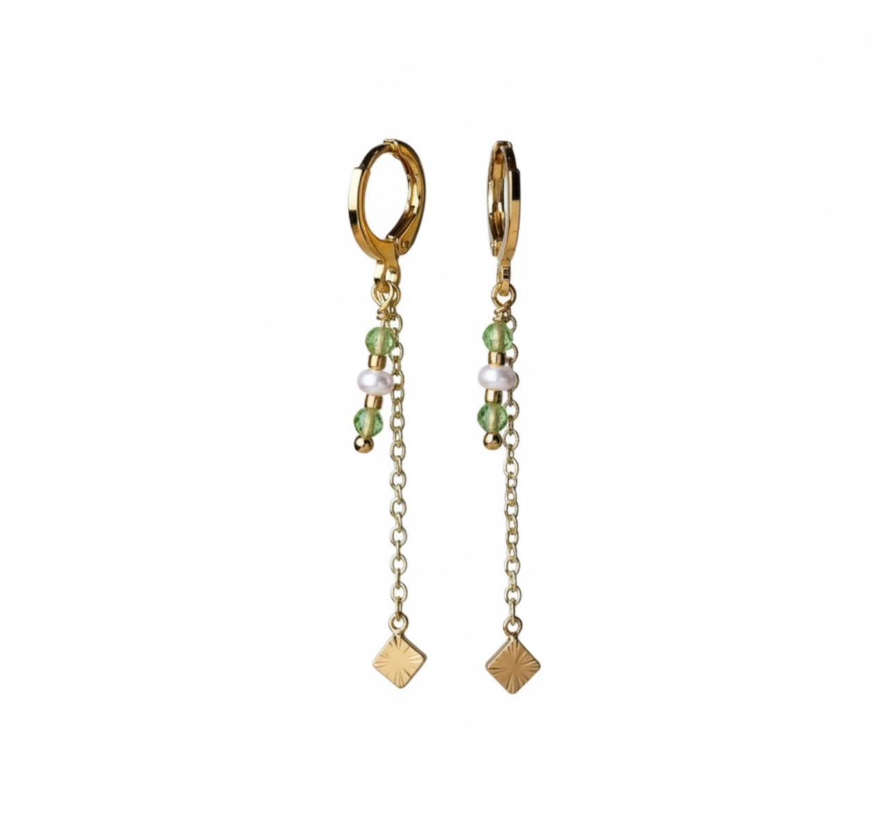 Sage Drop Hoops