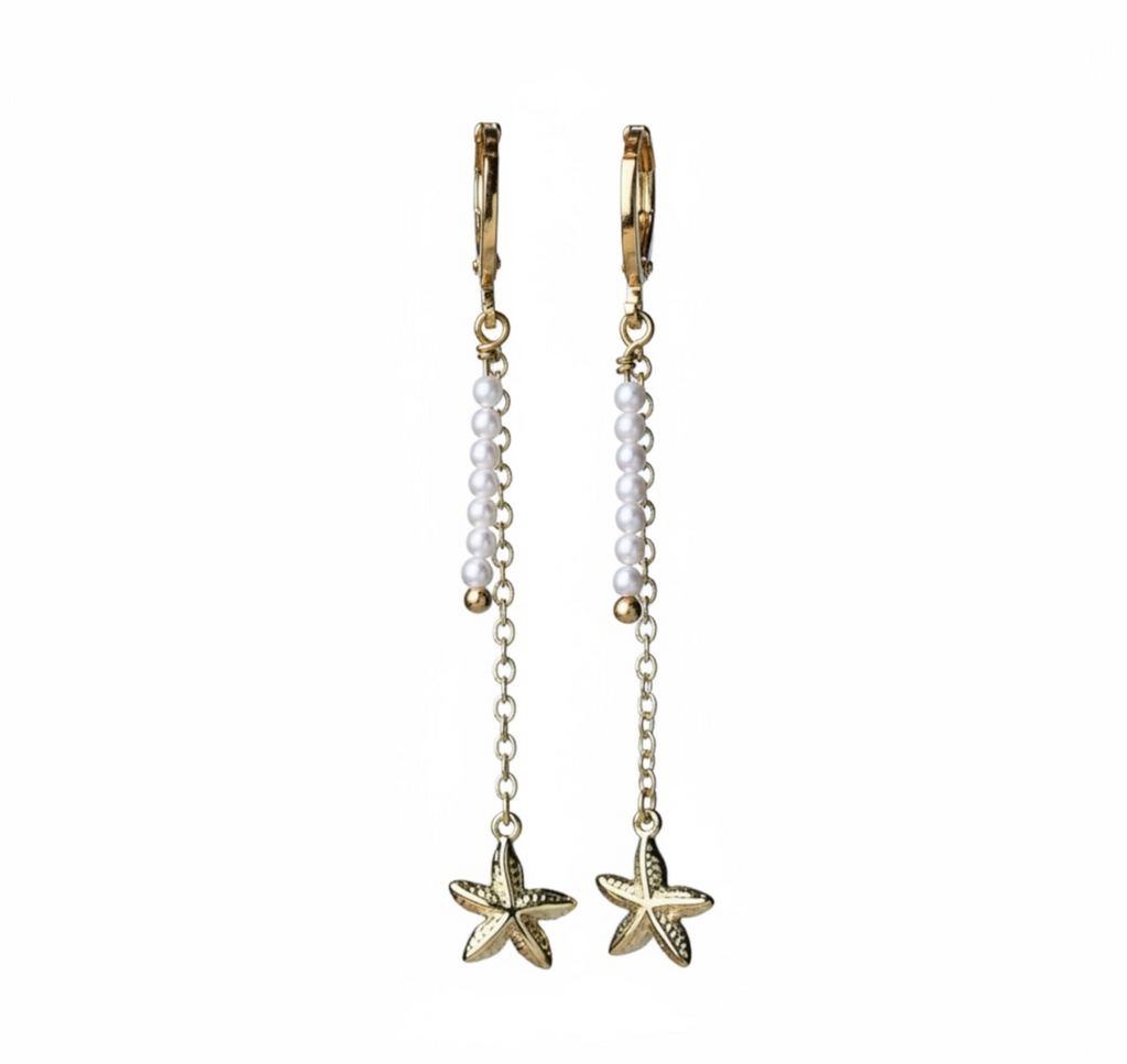 Perla Star Drop Hoops