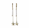 Perla Star Drop Hoops
