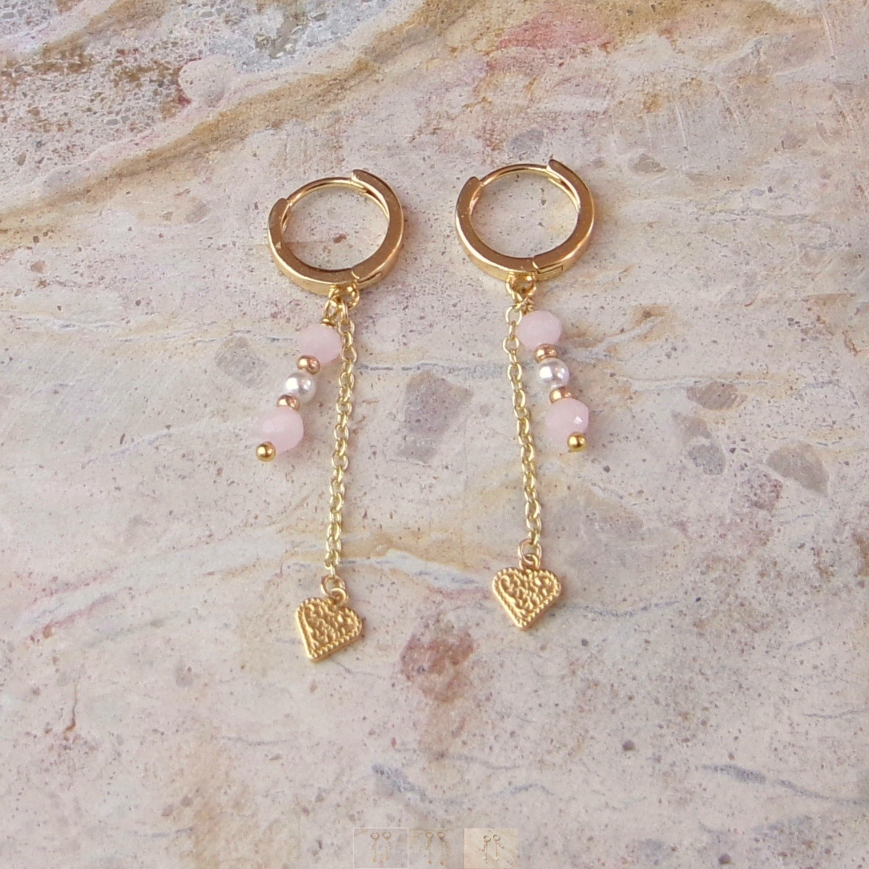 Sweetheart Drop Hoops